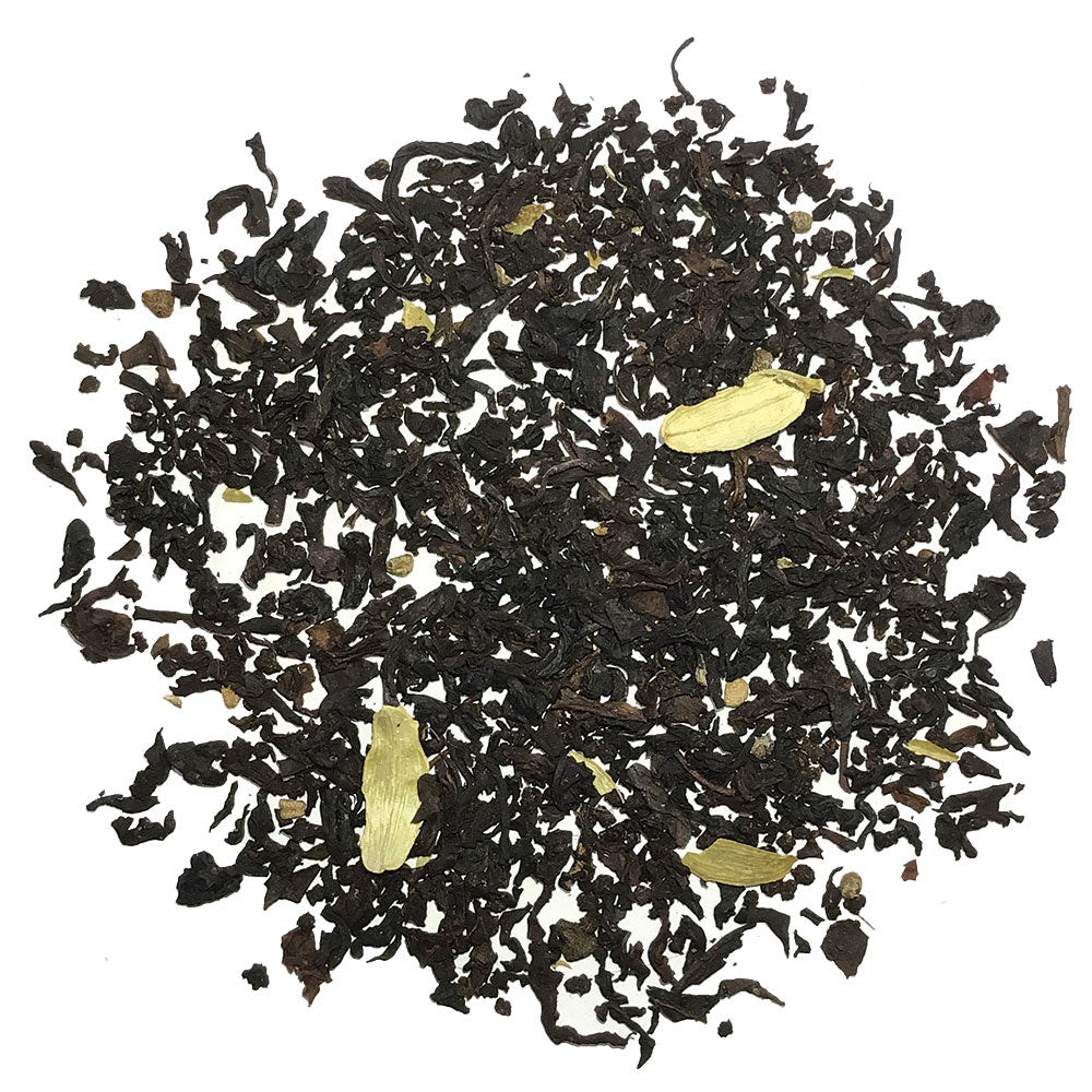 Silver Tips Tea loose leaf temple chai tea.