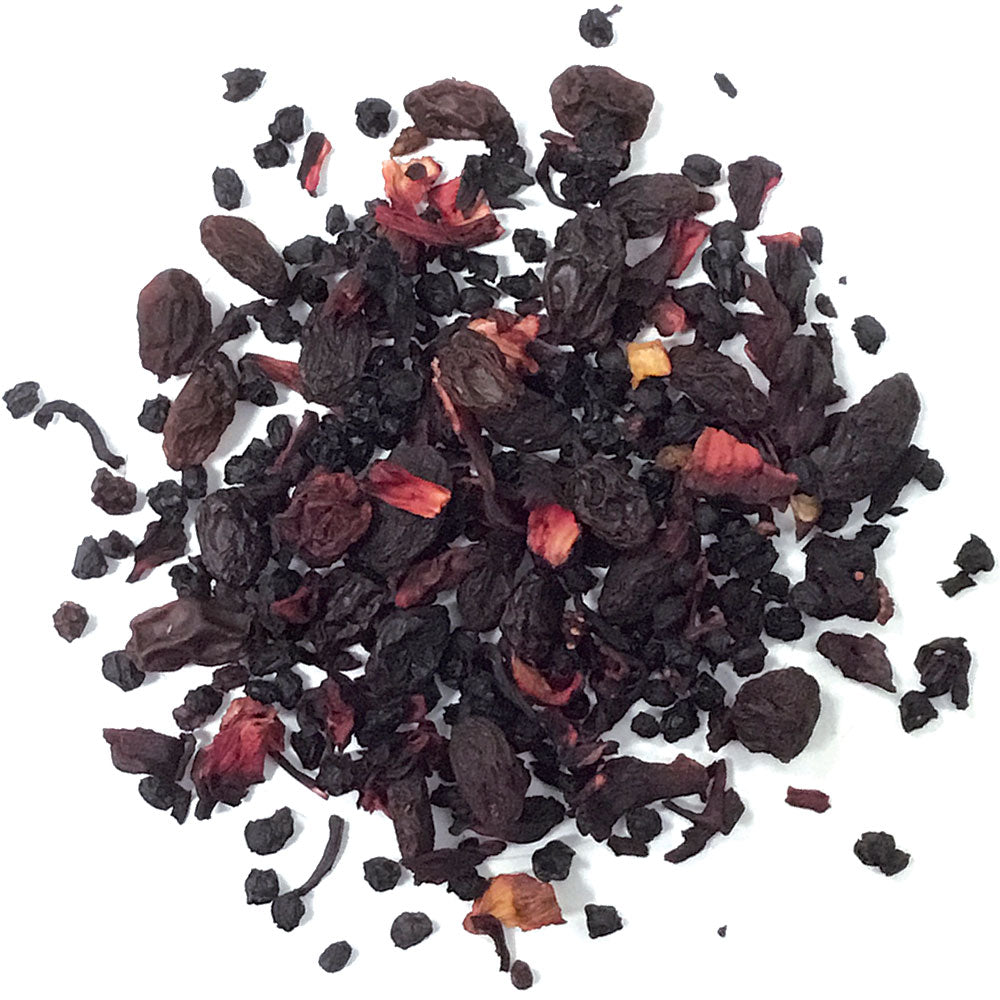 Hawaiian Berry - Fruit Tisane with Sultanas, hibiscus, cranberries, elderberries, blackcurrants, blackberries and flavoring - Silver Tips Tea's Loose Leaf Tea