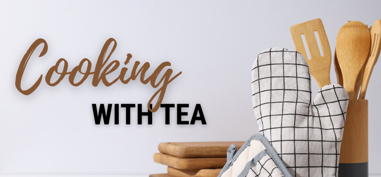 Cooking with Tea showing cooking utensils 