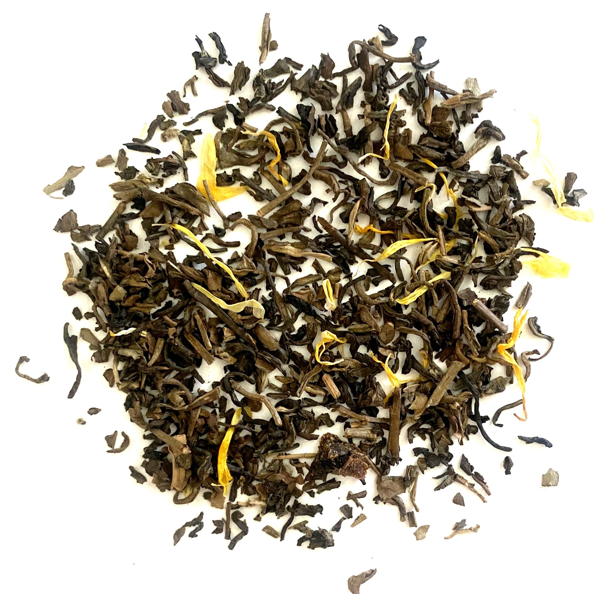 BLACK DECAF TEA WITH APRICOT FLAVOR AND MARIGOLD PETALS