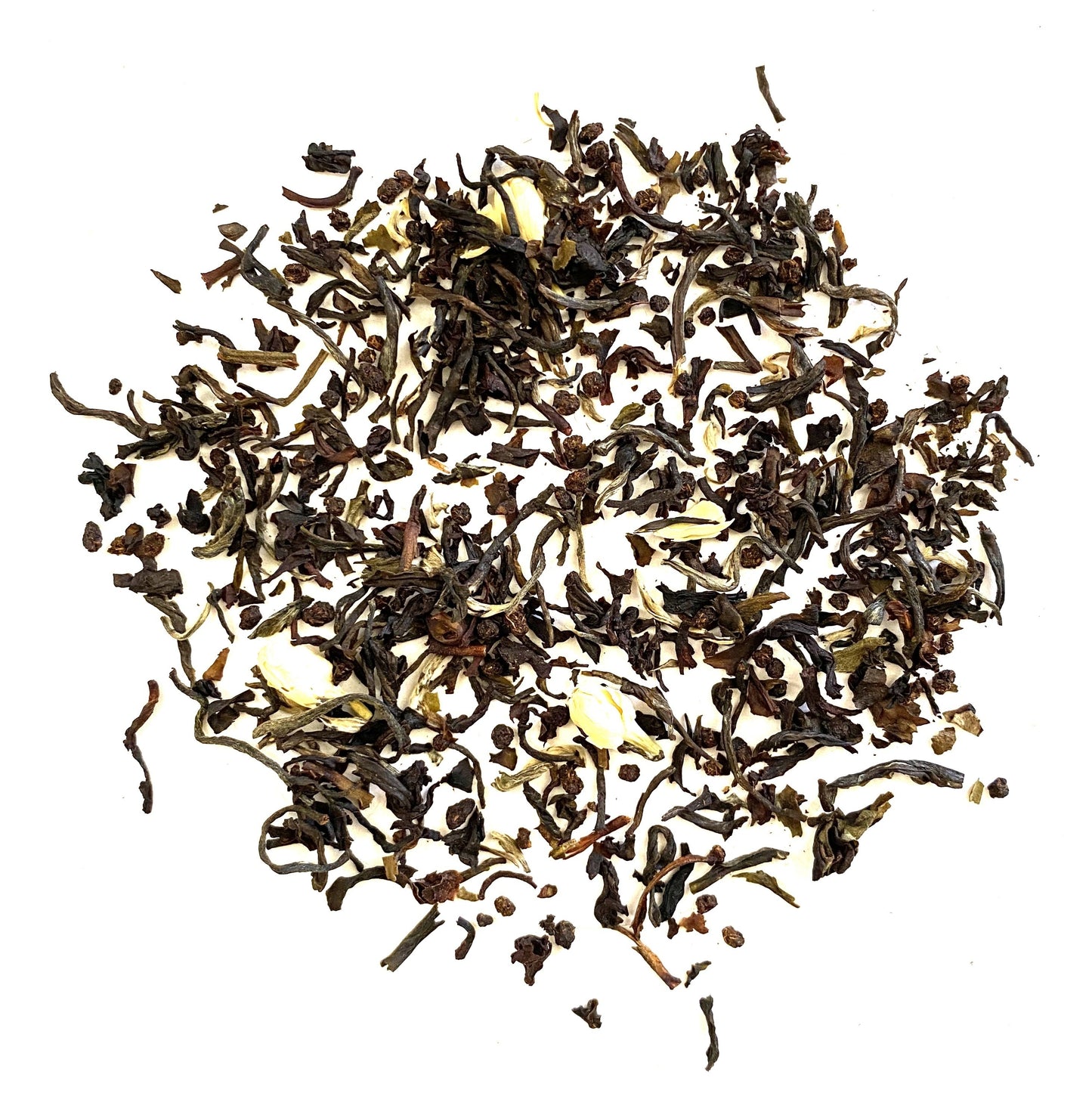 Black and Green Teas, Jasmine flowers, flavoring