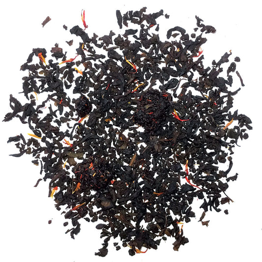 Crimson Blush Black tea with cherry pieces- Silver Tips Tea's Loose Leaf Tea
