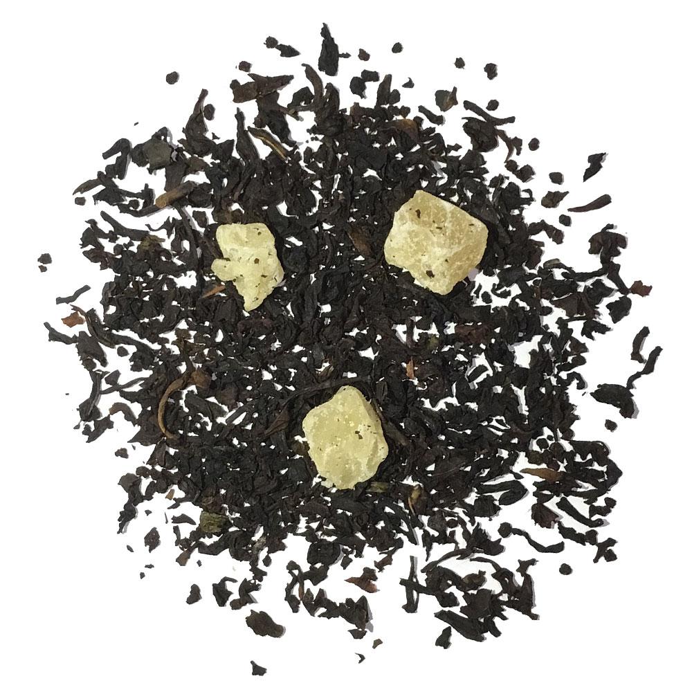Pineapple - This Black tea is a flavored tea with pineapple flavoring and chunks of pineapple fruit. Silver Tips Tea's Loose Leaf Tea