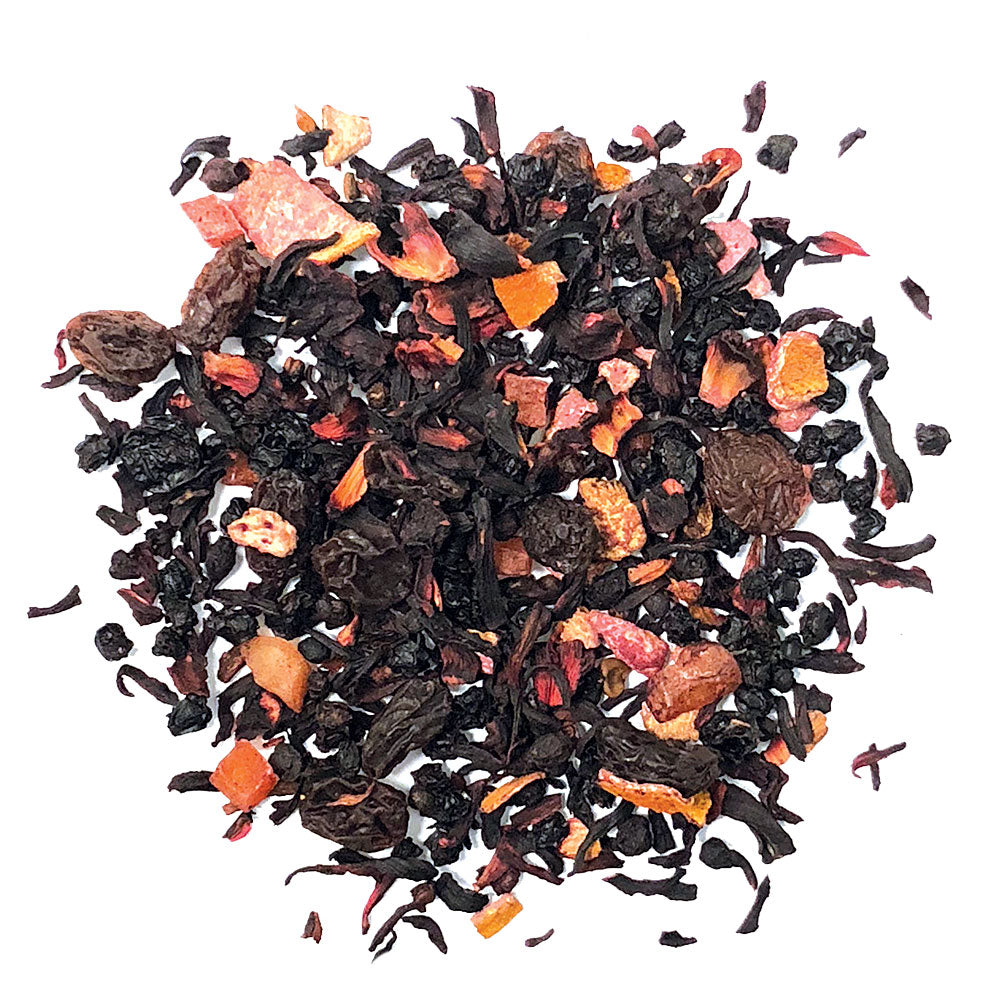 South Pacific - Fruit Tisane with Berries, sultanas, hibiscus, papaya, orange peels, flavoring, blackcurrants, passionfruit - Silver Tips Tea's Loose Leaf Tea